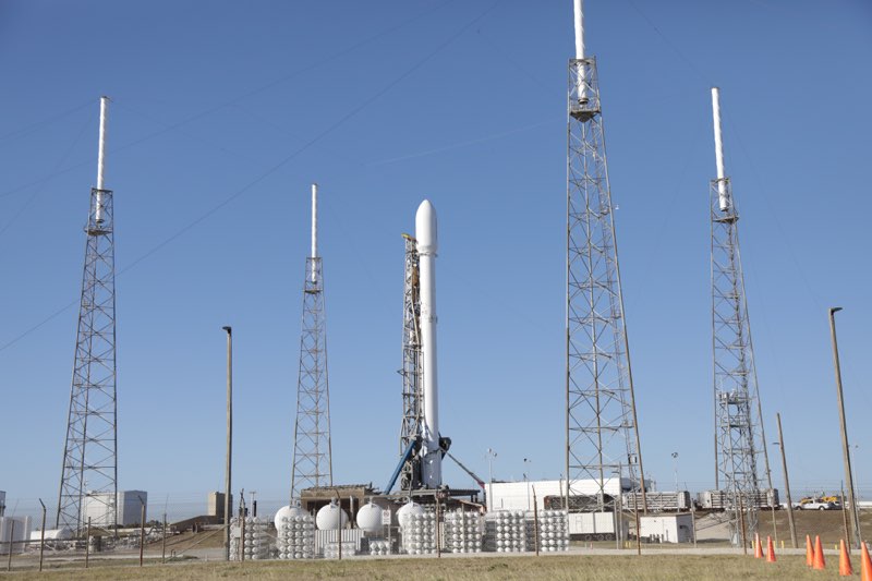 SpaceX SLC 40 at Cape Canaveral. The secret Zuma payload is slated to liftoff atop the Falcon 9 during a two-hour window opening at 8PM Eastern.