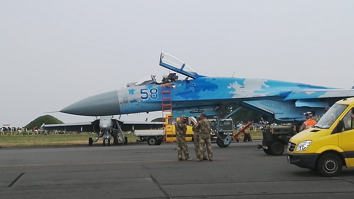  Sukhoi Su-27P 58 (cn-36911035612) des forces aériennes ukrainiennes en #danishairshow 2018