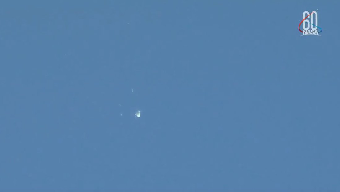 This was the failure point, came at staging. Crew got shook around. Then said they were feeling weightlessness.   