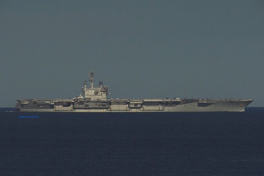 USS George H.W. Bush (CVN 77) Nimitz-class aircraft carrier leaving Norfolk, Virginia - January 23, 2022 ussgeorgehwbush cvn77  * photo courtesy of @johnmorgan726