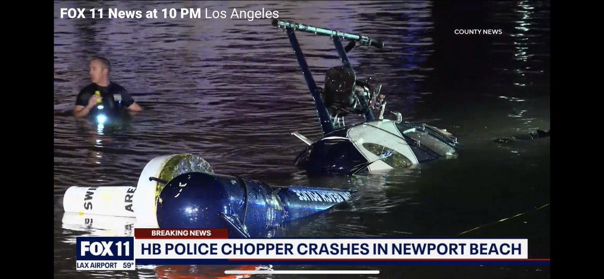 @HBPoliceDept confirms one of their officers, a 14-year veteran, who was aboard their chopper that crashed tonight has died