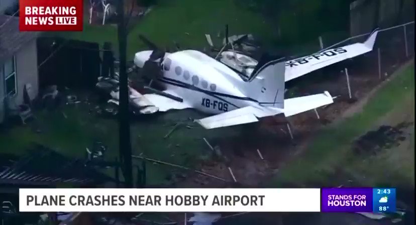 Private plane crashes near homes southeast of Houston, Texas.  Emergency crews are still en route to the scene. No official word on how many passengers were onboard, or the extent of their injuries. More information as it becomes available