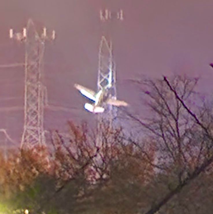 Small plane dangling from powerlines in Gaithersburg, Maryland; passengers trapped inside