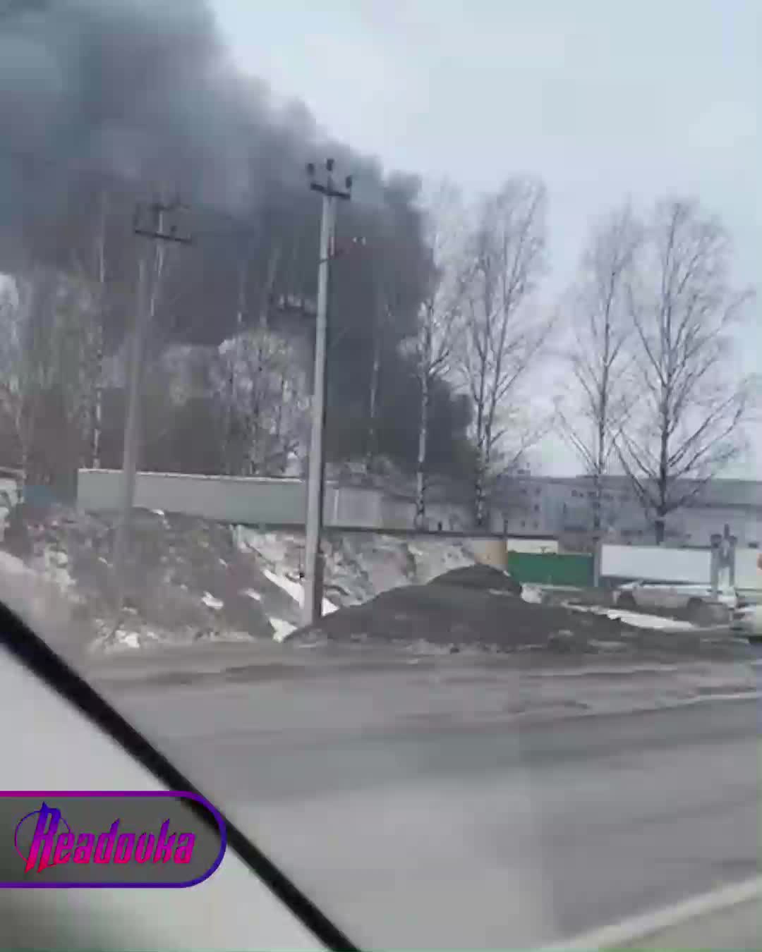 Big fire near Pulkovo airport