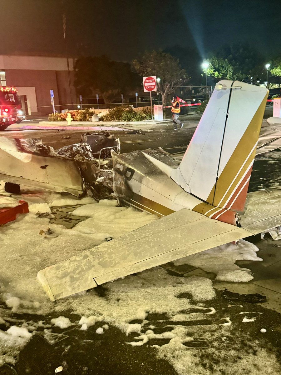 FS161   Hawthorne Boulevard and 126 Street   Hawthorne   LACoFD crews are on scene of a small single engine plane crash. 2 people on board transported to local hospital with critical injuries. No people injured on the ground