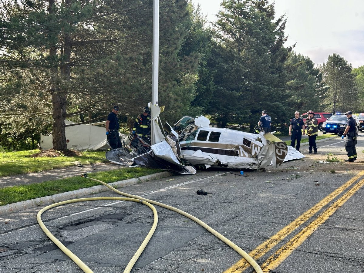 Plane down outside Beverly airport