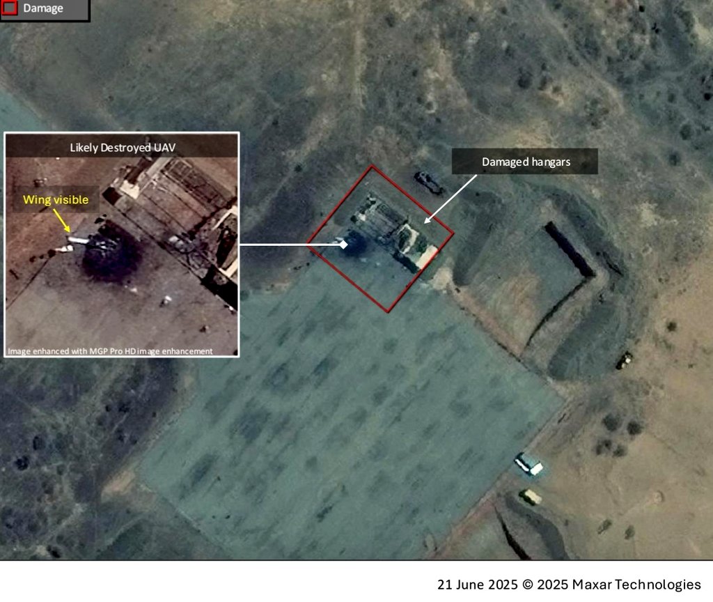 Maxar satellite imagery shows that the Sudanese Armed Forces (SAF) airstrike on the UAV apron at Nyala Airport likely destroyed at least one RSF-operated CH-95 UCAV and a drone shelter.