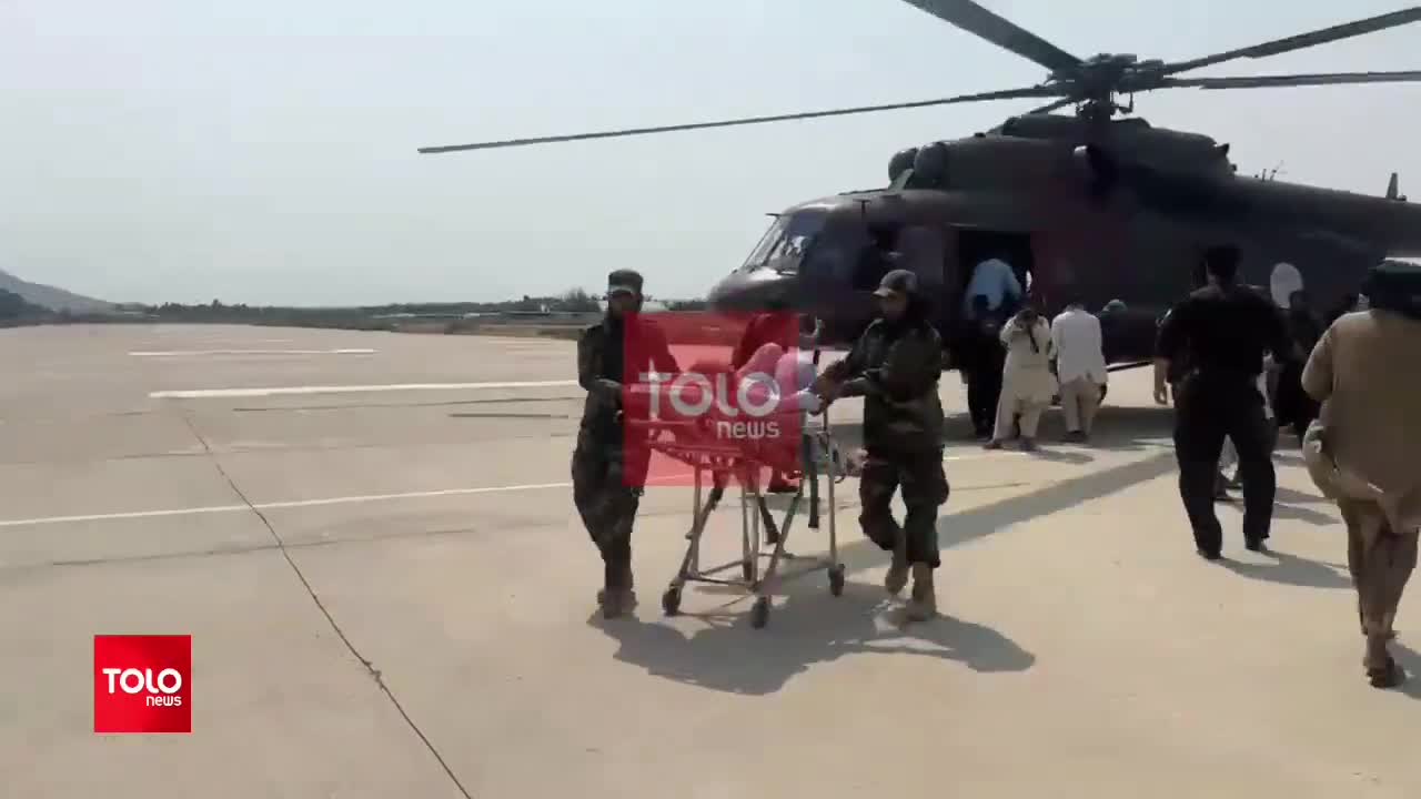Video: So far, 35 flights have been conducted from Nangarhar airport to Kunar, transporting 335 injured individuals to Nangarhar Regional Hospital, with efforts ongoing to transfer the remaining