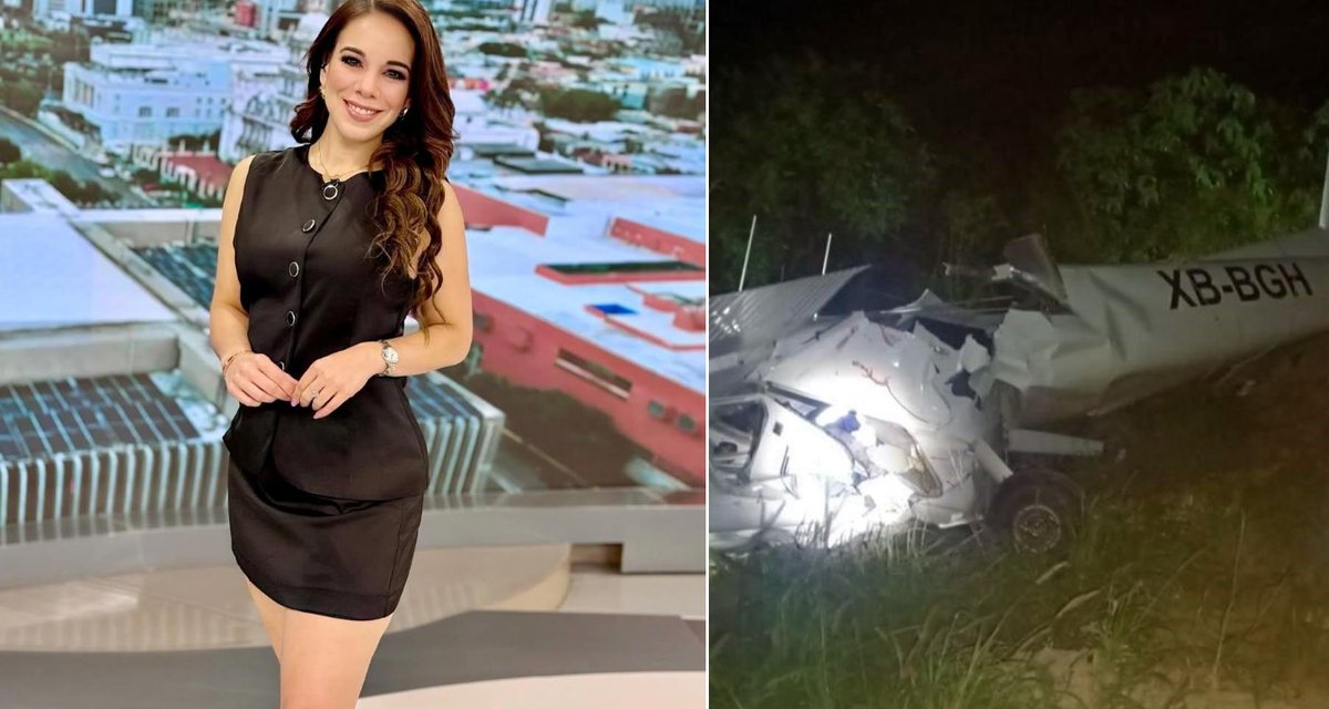 Televizyon sunucusu Debora Estrella, Nuevo León'daki Garcia'da meydana gelen küçük bir uçağın düşmesi sonucu hayatını kaybeden iki kişiden biri.