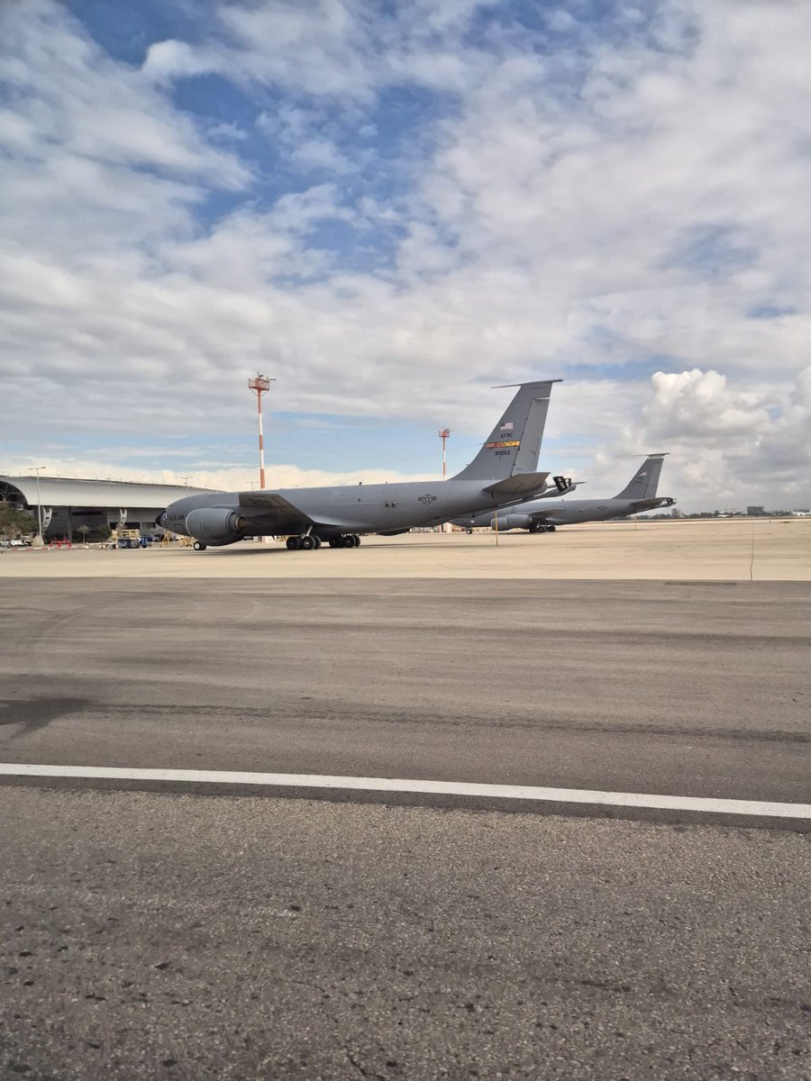 As part of the United States' massive buildup of military forces in the Middle East, American refueler planes are spotted at Israel's Ben Gurion Airport. There is no comment from Israeli authorities regarding the American deployment at Israel's main civilian airport