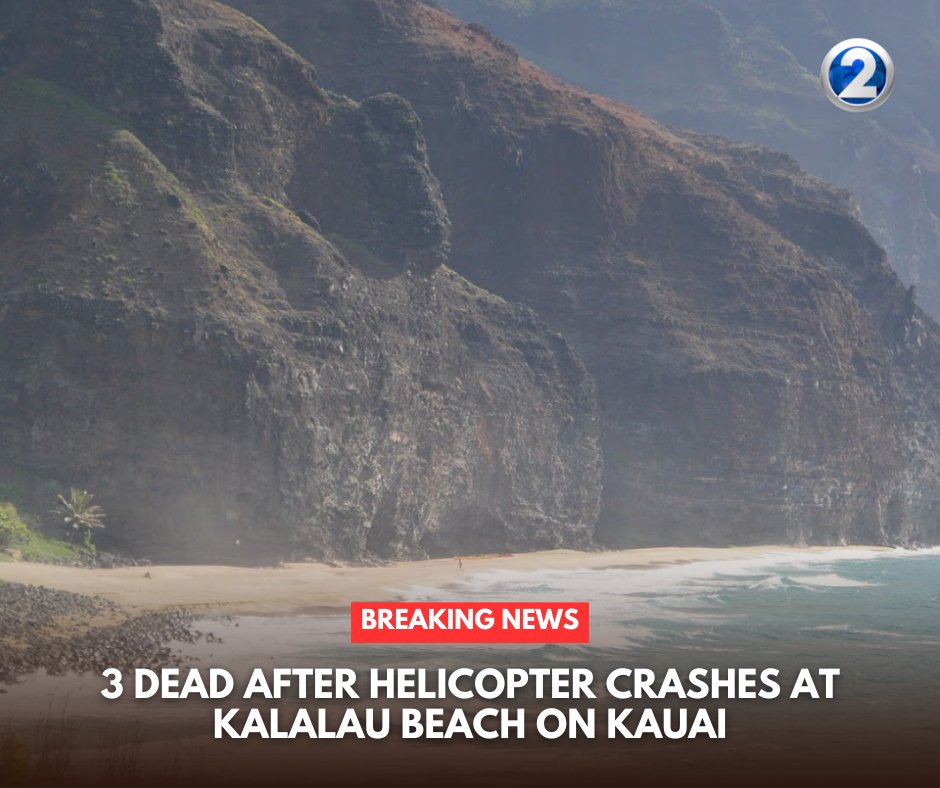 Kauai County confirmed that three people died as a result of the crash, with two others being treated at a hospital