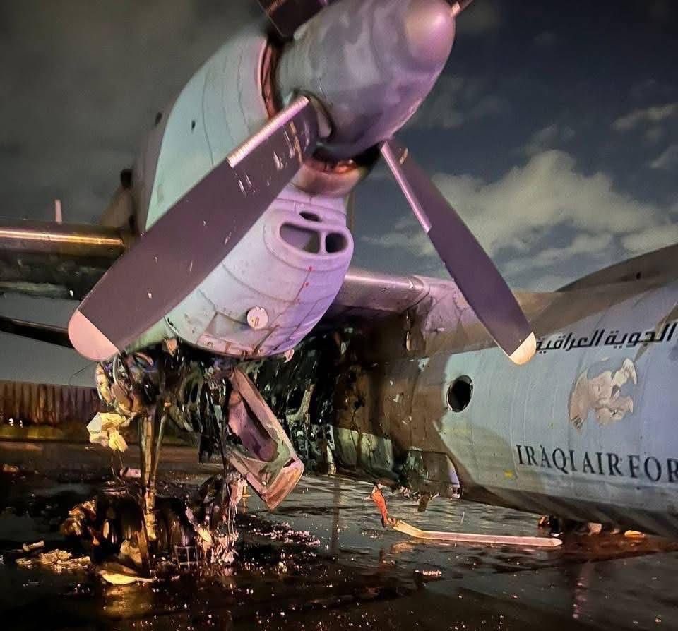 Iraqi Ministry of Defense: At 1:55 AM, the Martyr Muhammad Alaa Air Base was targeted by 122mm Grad rockets launched from the outskirts of Baghdad. This attack resulted in the destruction of an Iraqi Air Force Antonov-132 aircraft, with no casualties reported. Authorities have begun investigating the incident.