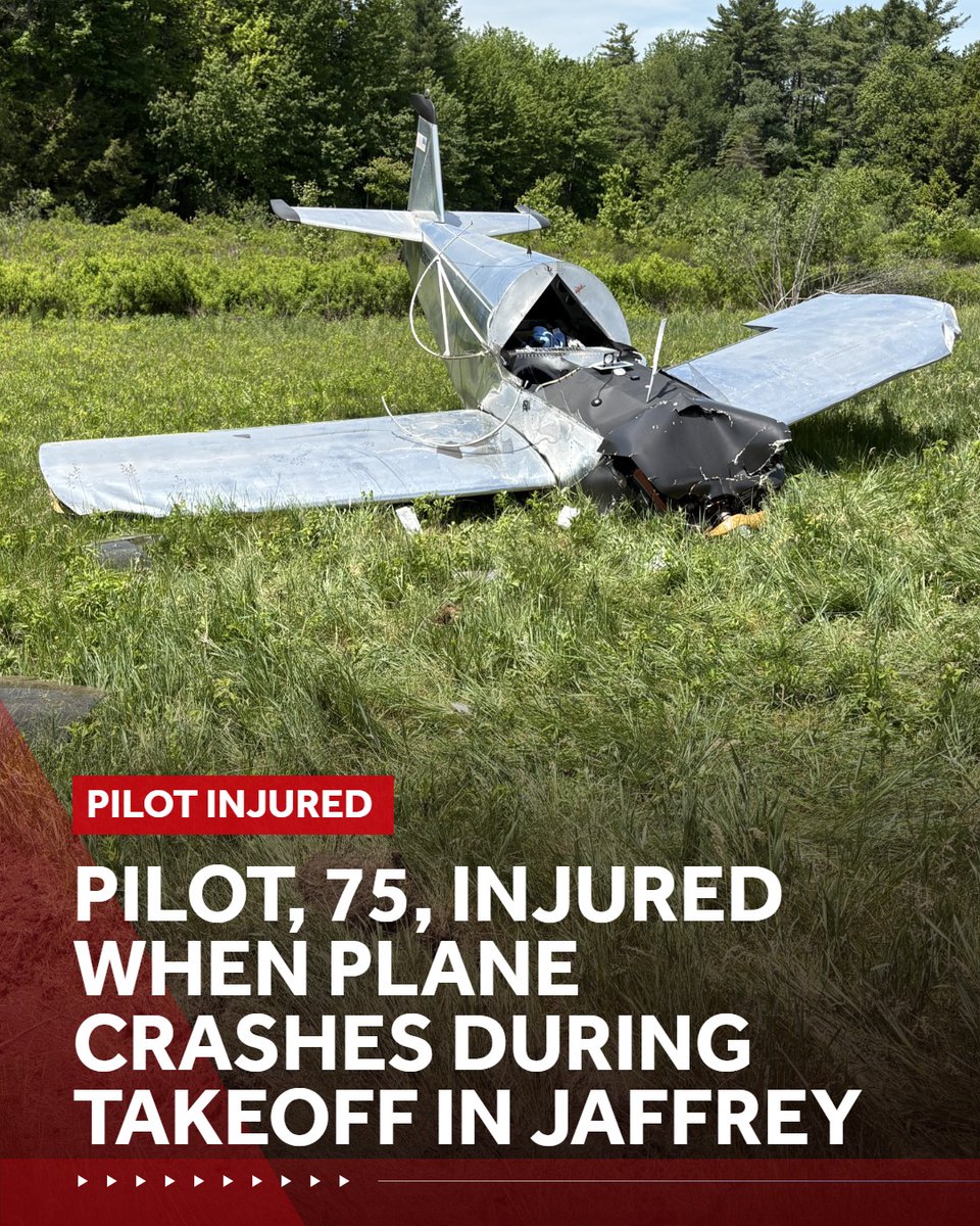Police say NH pilot's small plane went down near the runway in Jaffrey after a suspected mechanical failure during takeoff