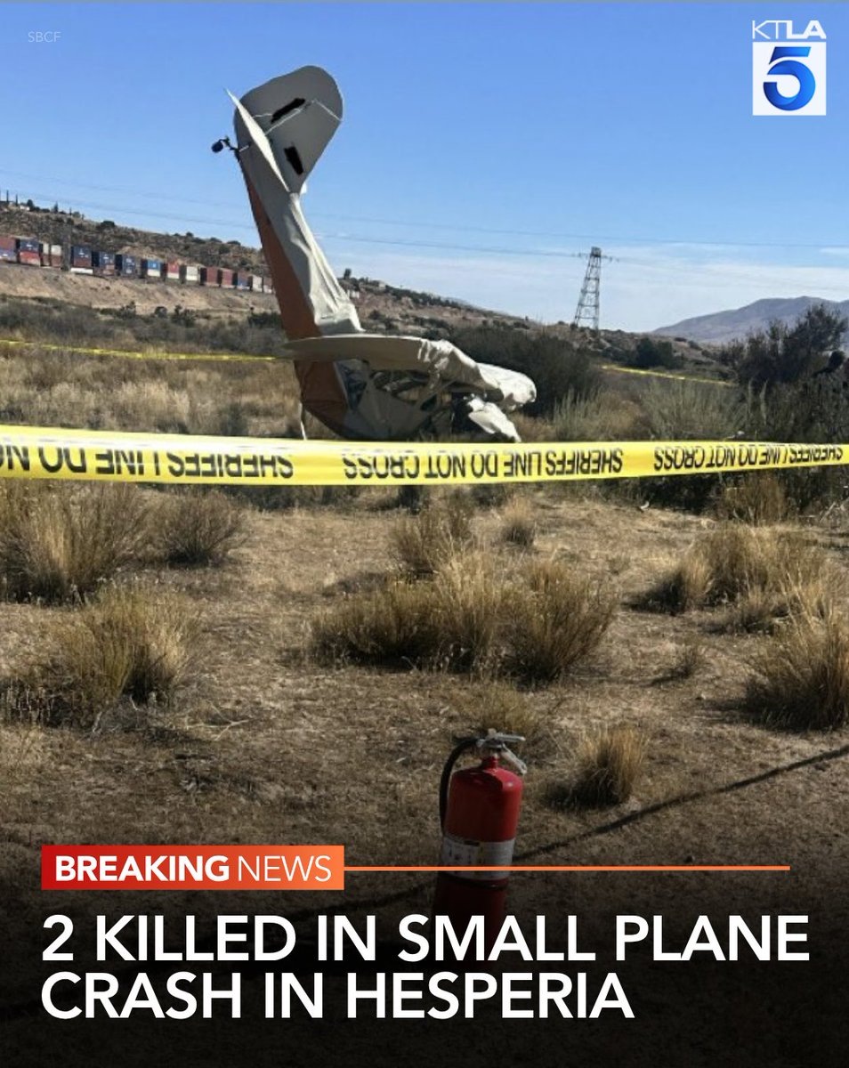 Two people were killed when a small plane crashed in Southern California