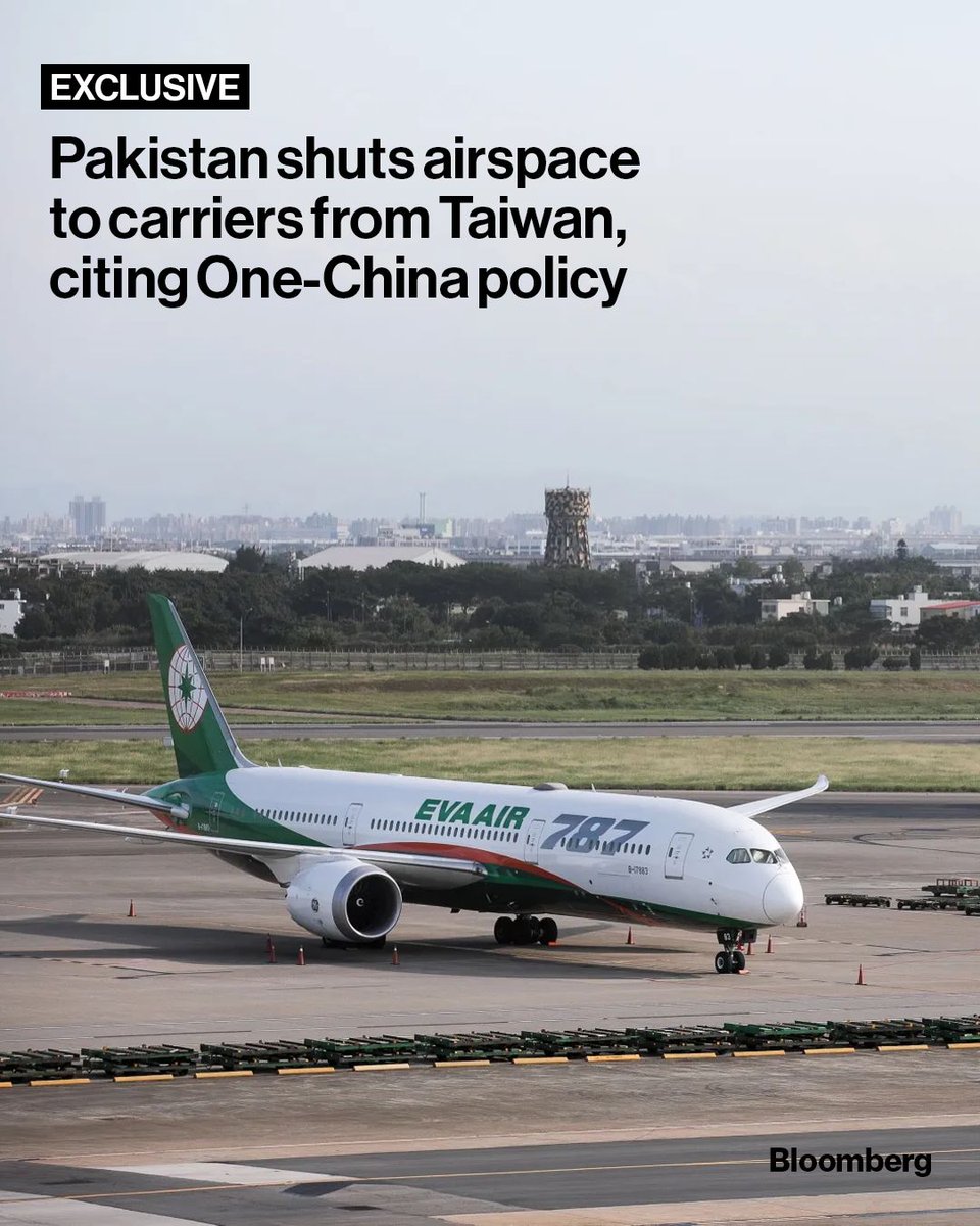 Pakistan has denied carriers from Taiwan access to its airspace in support of Beijing's One-China policy, the first move of its kind by any country